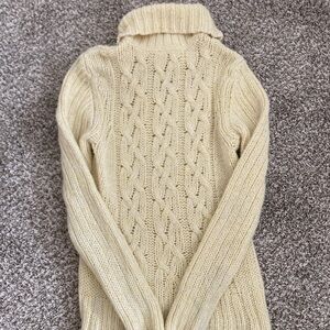 American Eagle Outfitters Women's BUTTER YELLOW Turtleneck Sweater